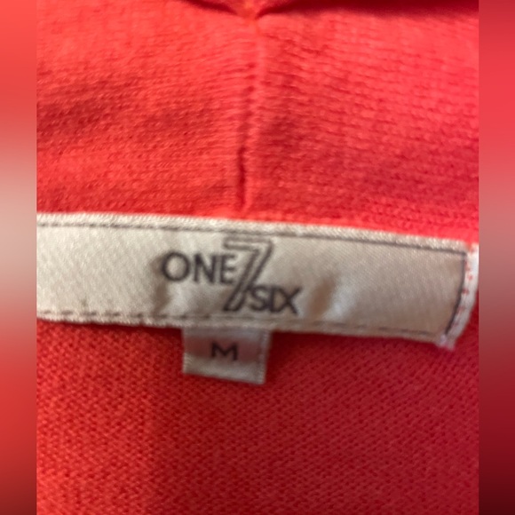 One7six pretty short jacket open front in orange melon. Size medium - Picture 3 of 3